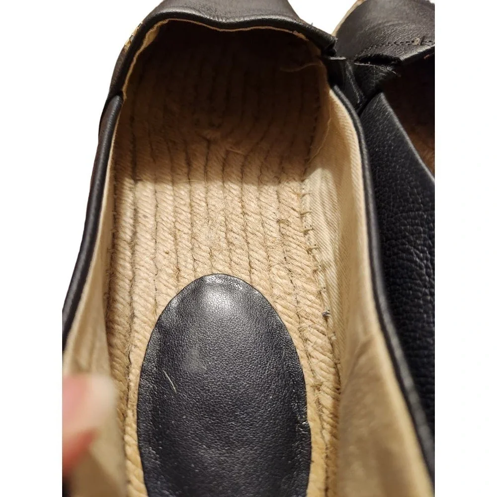 Michael Kors kendrick logo slip on pebbled leather espadrilles‎ size 8.5 blue